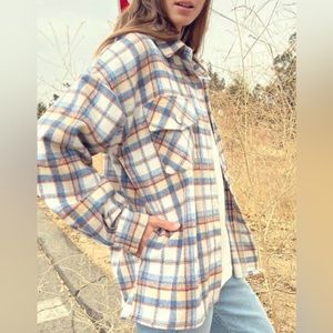 Girls plaid shacket